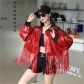 Sequenant short loose and glittering top top Single singer bombed street jacket Personal nightclub stage performance clothing DJ