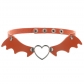 Punk creative bat wings vampire leather peach heart necklaces necklace necklace trend festival neck carvings collarbone chain