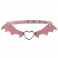 Punk creative bat wings vampire leather peach heart necklaces necklace necklace trend festival neck carvings collarbone chain