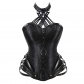The new beam body clothes Gothic tube top hanging neck 11 steel bone side zipper tight court shaping top