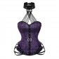 The new beam body clothes Gothic tube top hanging neck 11 steel bone side zipper tight court shaping top