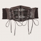 European and American retro lace lace -up leather waist seal ladies decorative fashion outer loose tight waist wide belt