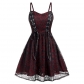 European and American women's retro Gothic dark summer new camisole dress