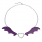 Retro animal bat wings vampire leather love necklace necklace Halloween jewelry neck with collarbone chain