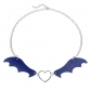 Retro animal bat wings vampire leather love necklace necklace Halloween jewelry neck with collarbone chain