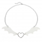 Retro animal bat wings vampire leather love necklace necklace Halloween jewelry neck with collarbone chain