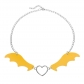 Retro animal bat wings vampire leather love necklace necklace Halloween jewelry neck with collarbone chain