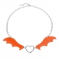 Retro animal bat wings vampire leather love necklace necklace Halloween jewelry neck with collarbone chain