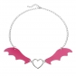 Retro animal bat wings vampire leather love necklace necklace Halloween jewelry neck with collarbone chain