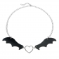 Retro animal bat wings vampire leather love necklace necklace Halloween jewelry neck with collarbone chain