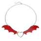 Retro animal bat wings vampire leather love necklace necklace Halloween jewelry neck with collarbone chain