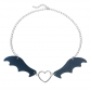 Retro animal bat wings vampire leather love necklace necklace Halloween jewelry neck with collarbone chain