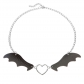 Retro animal bat wings vampire leather love necklace necklace Halloween jewelry neck with collarbone chain