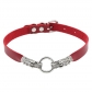 Tide cool and domineering punk faucet chain neck ring personality dark retro ethnic style PU leather neck collapse necklace