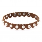 Personalized imitation pearl rivet leather heart necklace trendy cool stainless steel snap neck strap clavicle necklace
