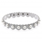 Personalized imitation pearl rivet leather heart necklace trendy cool stainless steel snap neck strap clavicle necklace