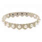 Personalized imitation pearl rivet leather heart necklace trendy cool stainless steel snap neck strap clavicle necklace