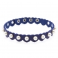 Personalized imitation pearl rivet leather heart necklace trendy cool stainless steel snap neck strap clavicle necklace