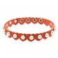 Personalized imitation pearl rivet leather heart necklace trendy cool stainless steel snap neck strap clavicle necklace