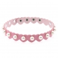 Personalized imitation pearl rivet leather heart necklace trendy cool stainless steel snap neck strap clavicle necklace