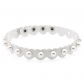 Personalized imitation pearl rivet leather heart necklace trendy cool stainless steel snap neck strap clavicle necklace