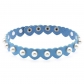 Personalized imitation pearl rivet leather heart necklace trendy cool stainless steel snap neck strap clavicle necklace