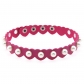 Personalized imitation pearl rivet leather heart necklace trendy cool stainless steel snap neck strap clavicle necklace