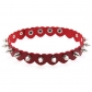 New style leather heart necklace punk personality trend peach heart spike necklace neck strap clavicle necklace