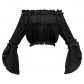 Lolita Gothic style dark slim fit Halloween outfit long sleeve tube top with one-shoulder sleeve bottom
