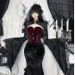 Dark flocked bat sleeve blouse 2025 new gothic style cos Halloween bat sleeve blouse