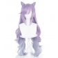 Original God Thundering Rain Keqing cosplay wig T color gradient big curls
