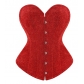 Sparkling bust-lifting and shaping wedding dress corset women's waist-cinching bodysuit red fishtail corset