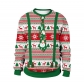 New 3D printed crew neck sweatshirt, unisex, cross-border style, Christmas couple outfit.