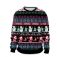 New 3D printed crew neck sweatshirt, unisex, cross-border style, Christmas couple outfit.