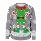 New 3D printed crew neck sweatshirt, unisex, cross-border style, Christmas couple outfit.