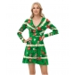 New European and American style sexy dress, Christmas dress, digital print V-neck autumn long-sleeved dress for women.