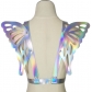 New European and American style PU leather angel butterfly wing suspender straps with laser seven-color reflective restraint body straps and shoulder straps