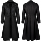 Halloween Amazon European and American style men's overcoat, solid color, fashionable steampunk retro men's uniform, stand-up collar clothing