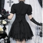 Dark-style A-line Lolita everyday dress, 2025 new gothic punk rock mini skirt