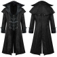New European and American medieval Halloween coat/jacket, retro outerwear, men's gothic dark costume
