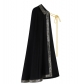 Medieval cosplay outfit, Renaissance lace short knight's cape, artistic retro shawl, Halloween.