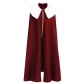 Medieval Halloween woolen wizard cloak, cosplay wizard knight robe with fur collar factory