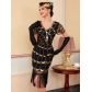 European and American popular plus size 1920 retro sequined dress with hand-beaded tassels, Gatsby dress