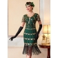European and American popular plus size 1920 retro sequined dress with hand-beaded tassels, Gatsby dress