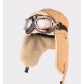 Retro aviator hat, men's and women's winter ear-protecting warm Lei Feng hat, outdoor glasses, motorcycle thickened cotton hat, cross-border