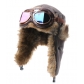 Harley-style suede goggles, Lei Feng hat, outdoor sports adult hat, retro classic windproof and warm hat.