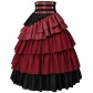 Female Steampunk Gothic Skirt Pirate High-Waisted Layered Ruffle Skirt Halloween Costume Female Somali Pirate