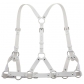 New punk style suspender top with fashionable leather clothing, body chain leather belt, cool and sexy suspender belt
