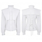 European and American punk pleated gothic shirt medieval clothing steampunk Victorian top retro