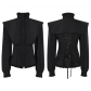 European and American punk pleated gothic shirt medieval clothing steampunk Victorian top retro